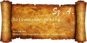 Szilveszter Attila névjegykártya