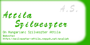 attila szilveszter business card